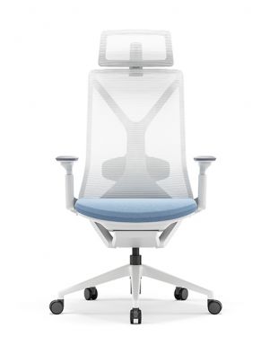 Sedia ergonomica in rete con schienale alto per un'esperienza d'ufficio sana e confortevole